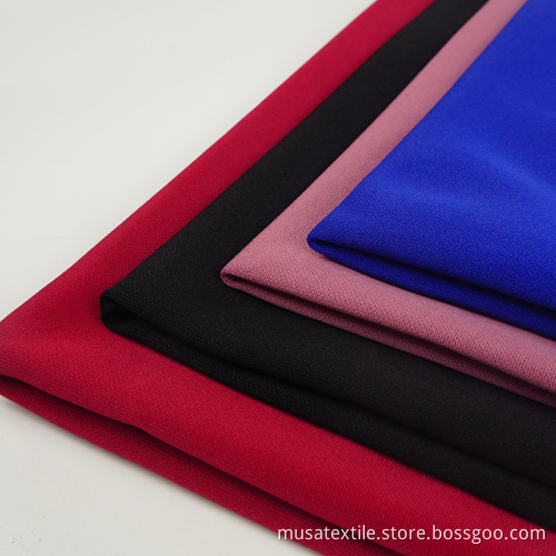 Polyester DTY Spandex Solid Dye Scuba Fabric